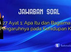 Pada Pasal 27 Ayat 1 Itu Menjelaskan Tentang